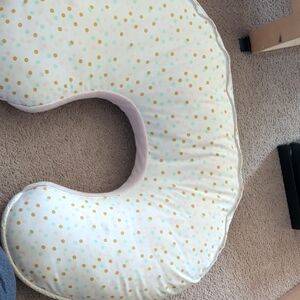 Boppy Nursing Pillow Cover in White with Gold Star Accents